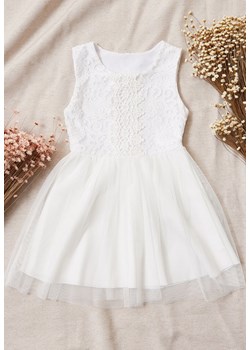 Biała Sukienka Agathialla ze sklepu Born2be Odzież w kategorii Sukienki dziewczęce - zdjęcie 172030797