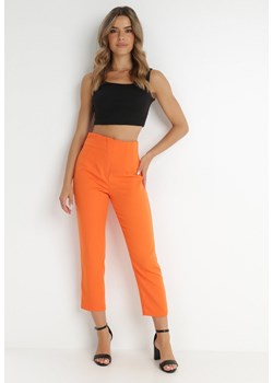 Pomarańczowe Spodnie Fynthi ze sklepu Born2be Odzież w kategorii Spodnie damskie - zdjęcie 172030839