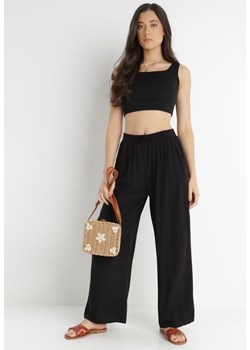 Czarne Spodnie Sharrill ze sklepu Born2be Odzież w kategorii Spodnie damskie - zdjęcie 172030855