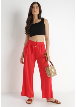 Czerwone Spodnie Sharrill ze sklepu Born2be Odzież w kategorii Spodnie damskie - zdjęcie 172030857