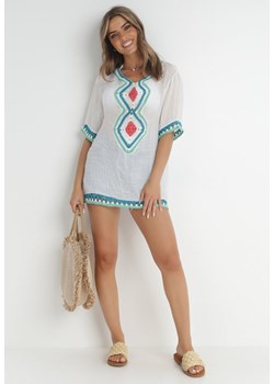 Biała Tunika Tania ze sklepu Born2be Odzież w kategorii Odzież plażowa - zdjęcie 172030895