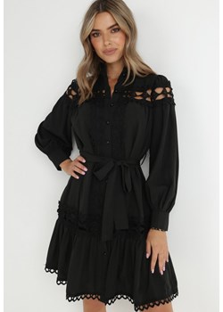 Czarna Sukienka Koszulowa Semiphae ze sklepu Born2be Odzież w kategorii Sukienki - zdjęcie 172031036
