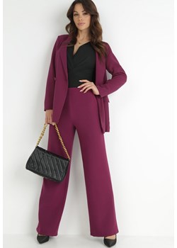 Fioletowe Spodnie Szerokie High Waist Iners ze sklepu Born2be Odzież w kategorii Spodnie damskie - zdjęcie 172031238