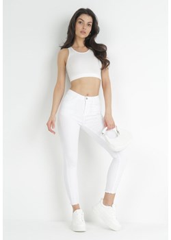 Białe Spodnie Skinny Nyryore ze sklepu Born2be Odzież w kategorii Spodnie damskie - zdjęcie 172031627