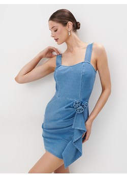 Mohito - Jeansowa sukienka mini na ramiączkach - błękitny ze sklepu Mohito w kategorii Sukienki - zdjęcie 172033616