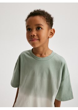 Reserved - Bawełniany t-shirt oversize - ciemnozielony ze sklepu Reserved w kategorii T-shirty chłopięce - zdjęcie 172034735