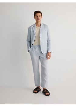 Reserved - Spodnie jogger z lnem - jasnoniebieski ze sklepu Reserved w kategorii Spodnie męskie - zdjęcie 172035786