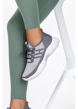 Szare sneakersy damskie buty sportowe sznurowane Casu 204-44G ze sklepu Casu w kategorii Buty sportowe damskie - zdjęcie 172038157