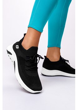 Czarne sneakersy Casu buty sportowe sznurowane 39-3-22-B ze sklepu Casu.pl w kategorii Buty sportowe damskie - zdjęcie 172038626