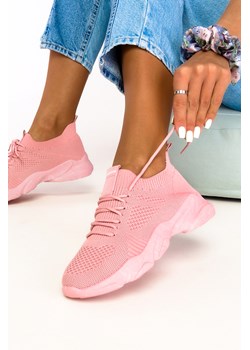 Różowe buty sportowe sznurowane Casu SJ2081-3 ze sklepu Casu w kategorii Buty sportowe damskie - zdjęcie 172040038