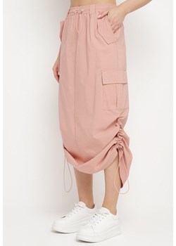 Różowa Spódnica z Kieszeniami w Stylu Cargo na Dole Ściągacze ze Stoperem Obilasa ze sklepu Born2be Odzież w kategorii Spódnice - zdjęcie 172046837