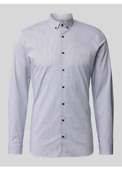 Koszula biznesowa o kroju super slim fit z kołnierzykiem typu button down ze sklepu Peek&Cloppenburg  w kategorii Koszule męskie - zdjęcie 172048198