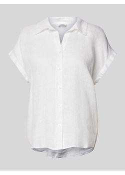 Bluzka lniana w jednolitym kolorze ze sklepu Peek&Cloppenburg  w kategorii Koszule damskie - zdjęcie 172048208