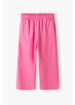 Różowe dzianinowe spodnie dziewczęce Wide Leg - 5.10.15. ze sklepu 5.10.15 w kategorii Spodnie dziewczęce - zdjęcie 172048297