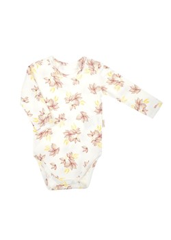 Bawełniane body dziewczęce z długim rękawem w kwiatki ze sklepu 5.10.15 w kategorii Body niemowlęce - zdjęcie 172048307