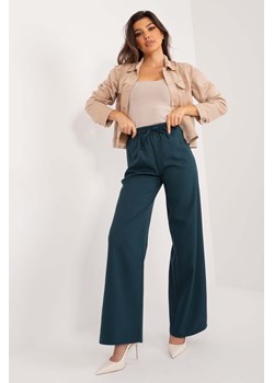 Eleganckie szerokie spodnie damskie - morskie ze sklepu 5.10.15 w kategorii Spodnie damskie - zdjęcie 172048378