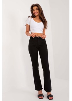 Czarne spodnie jeansowe damskie bootcut ze sklepu 5.10.15 w kategorii Jeansy damskie - zdjęcie 172048398