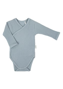 Bawełniane kopertowe body chłopięce z długim rękawem niebieskie ze sklepu 5.10.15 w kategorii Body niemowlęce - zdjęcie 172048415