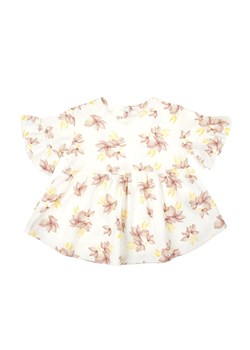 Bawełniana bluzka dziewczęca w kwiatki ze sklepu 5.10.15 w kategorii Koszulki niemowlęce - zdjęcie 172048425