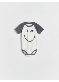 Reserved - Bawełniane body SmileyWorld® - złamana biel ze sklepu Reserved w kategorii Odzież dla niemowląt - zdjęcie 172049859