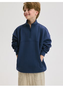 Reserved - Bawełniana bluza oversize - granatowy ze sklepu Reserved w kategorii Bluzy chłopięce - zdjęcie 172049998