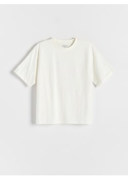 Reserved - T-shirt oversize z nadrukiem - złamana biel ze sklepu Reserved w kategorii T-shirty chłopięce - zdjęcie 172050029