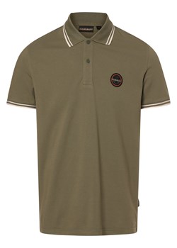 Napapijri Męska koszulka polo - Macas Mężczyźni Bawełna trzcinowy jednolity ze sklepu vangraaf w kategorii T-shirty męskie - zdjęcie 172050155