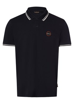 Napapijri Męska koszulka polo - Macas Mężczyźni Bawełna granatowy jednolity ze sklepu vangraaf w kategorii T-shirty męskie - zdjęcie 172050156