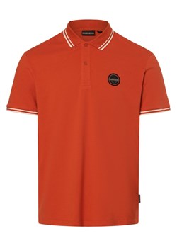 Napapijri Męska koszulka polo - Macas Mężczyźni Bawełna pomarańczowy jednolity ze sklepu vangraaf w kategorii T-shirty męskie - zdjęcie 172050157