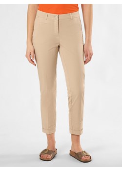 Cambio Spodnie - Stella Kobiety Bawełna beżowy jednolity ze sklepu vangraaf w kategorii Spodnie damskie - zdjęcie 172050176