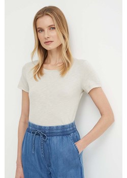 Sisley t-shirt damski kolor beżowy ze sklepu ANSWEAR.com w kategorii Bluzki damskie - zdjęcie 172051185
