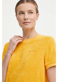 Picture t-shirt Carrella damski kolor żółty WTS427 ze sklepu ANSWEAR.com w kategorii Bluzki damskie - zdjęcie 172051295