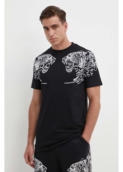 PLEIN SPORT t-shirt bawełniany męski kolor czarny z nadrukiem ze sklepu ANSWEAR.com w kategorii T-shirty męskie - zdjęcie 172051336