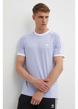 adidas Originals t-shirt bawełniany męski kolor fioletowy z aplikacją IS0614 ze sklepu ANSWEAR.com w kategorii T-shirty męskie - zdjęcie 172051357