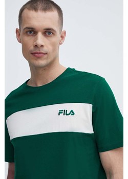 Fila t-shirt bawełniany Lankaran męski kolor zielony z aplikacją FAM0680 ze sklepu ANSWEAR.com w kategorii T-shirty męskie - zdjęcie 172051367