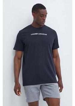 Under Armour t-shirt męski kolor czarny z aplikacją ze sklepu ANSWEAR.com w kategorii T-shirty męskie - zdjęcie 172051499