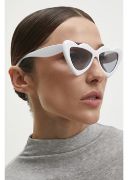 Answear Lab okulary przeciwsłoneczne damskie kolor biały ze sklepu ANSWEAR.com w kategorii Okulary przeciwsłoneczne damskie - zdjęcie 172051638