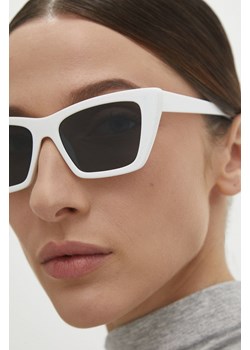 Answear Lab okulary przeciwsłoneczne damskie kolor biały ze sklepu ANSWEAR.com w kategorii Okulary przeciwsłoneczne damskie - zdjęcie 172051718