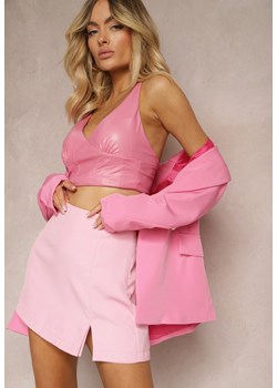 Różowe Spódnico-Szorty High Waist Zapinane na Suwak Efinae ze sklepu Renee odzież w kategorii Szorty - zdjęcie 172052166