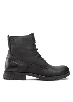 Kozaki Jack&Jones Jfworca Leather 12159497 Czarny ze sklepu eobuwie.pl w kategorii Buty zimowe męskie - zdjęcie 172052705