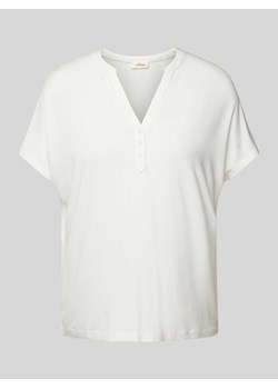 T-shirt z kołnierzem z lamówką ze sklepu Peek&Cloppenburg  w kategorii Bluzki damskie - zdjęcie 172052748