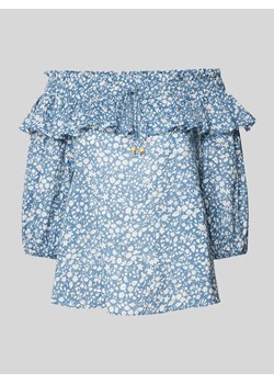 Bluzka z odkrytymi ramionami i nadrukiem na całej powierzchni model ‘MIERCHAL’ ze sklepu Peek&Cloppenburg  w kategorii Bluzki damskie - zdjęcie 172052819