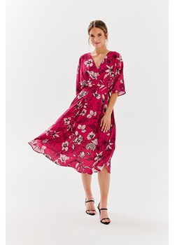 Sukienka midi Glossy Cranberry XS ze sklepu NAOKO w kategorii Sukienki - zdjęcie 172053856