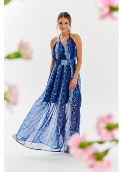 Sukienka na ramiączkach Blue Eden XS ze sklepu NAOKO w kategorii Sukienki - zdjęcie 172054056
