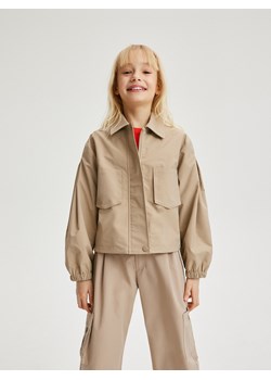 Reserved - Krótka kurtka koszulowa - brązowy ze sklepu Reserved w kategorii Kurtki dziewczęce - zdjęcie 172054797