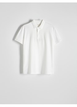 Reserved - Koszulka polo slim - złamana biel ze sklepu Reserved w kategorii T-shirty męskie - zdjęcie 172054858