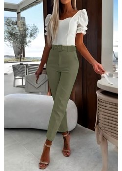 Spodnie FLOSINA KHAKI ze sklepu Ivet Shop w kategorii Spodnie damskie - zdjęcie 172055035
