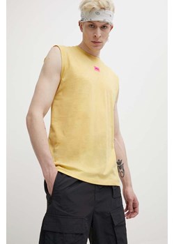 HUGO t-shirt bawełniany męski kolor żółty ze sklepu ANSWEAR.com w kategorii T-shirty męskie - zdjęcie 172056387
