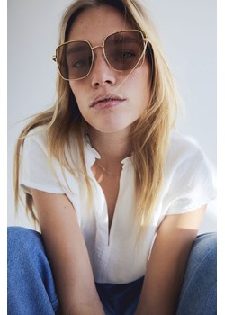 H & M - Kwadratowe okulary przeciwsłoneczne - Złoty ze sklepu H&M w kategorii Okulary przeciwsłoneczne damskie - zdjęcie 172056916