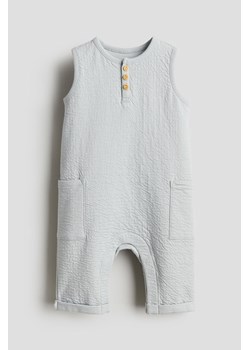 H & M - Kombinezon z kreszowanego dżerseju - Szary ze sklepu H&M w kategorii Odzież dla niemowląt - zdjęcie 172057018